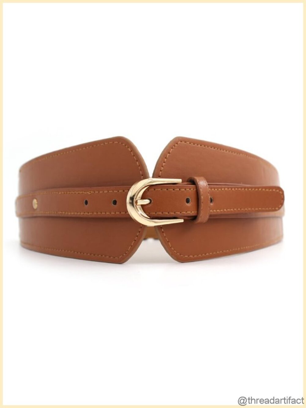 Women's PU Leather Elastic Stretchy Wide Waist Cinch Belt Adjustable Formal